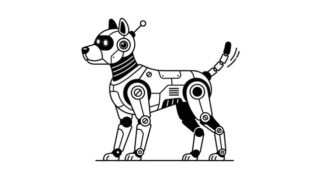 Robotic dog illustration