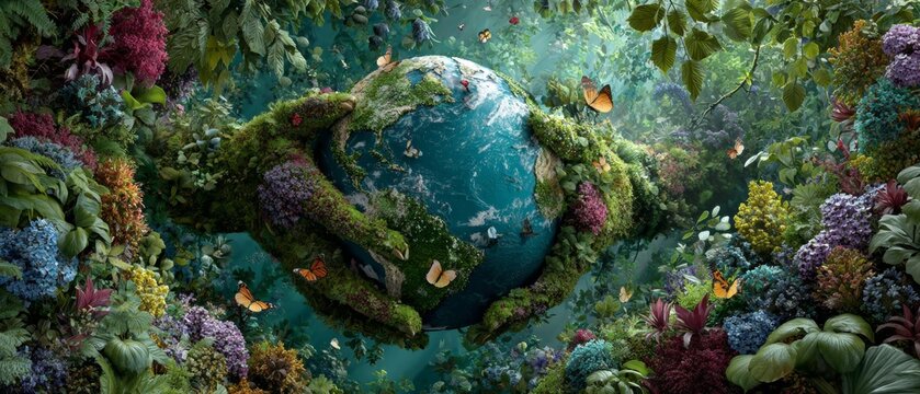 Embracing our planet: the intersection of nature and renewal. Cl