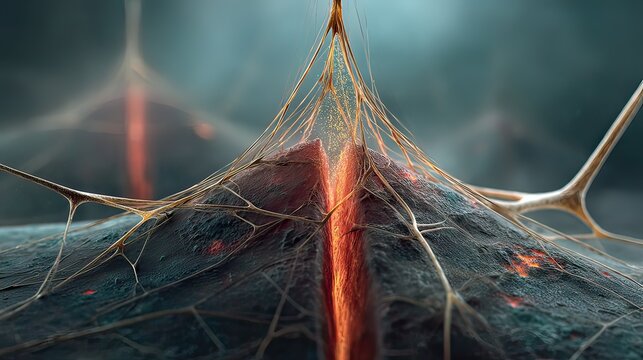 Intricate neural network depiction showcasing vibrant connections and glowing pathways illustrating scientific exploration of brain activity