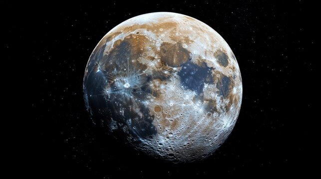 Planet Moon in outer space