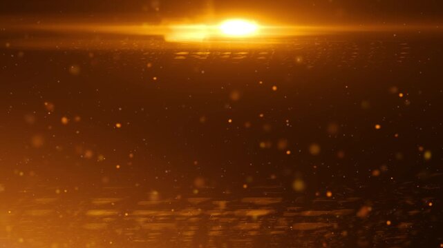 Golden Summer concept the motion of bokeh sunlight natural shadow overlay loop background, logo titles in award, music, wedding, anniversary, party and presentation backdrops, corporate.