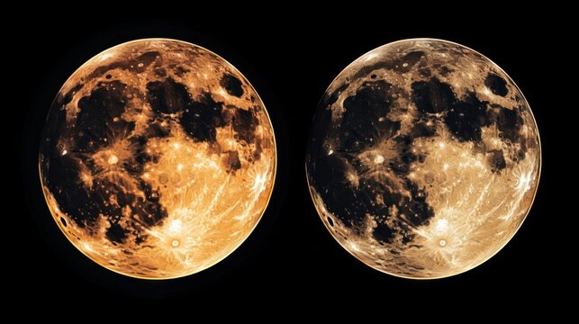 Realistic full moon. Vector