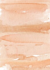 Fototapeta premium Light Orange Watercolor Wash Background Abstract Hand Painted Texture