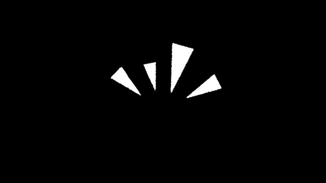 Comic emphasis lines animation on transparent background. 