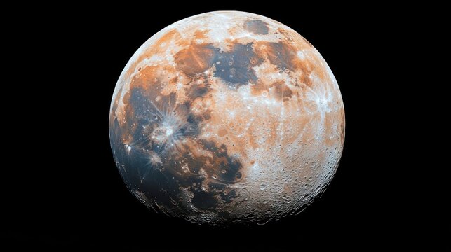 Red moon isolated with background