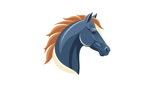Illustration of a Horse Head Profile View.