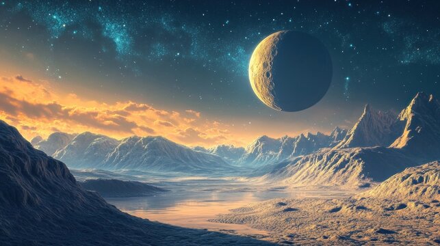 Scenic view of moon in sky