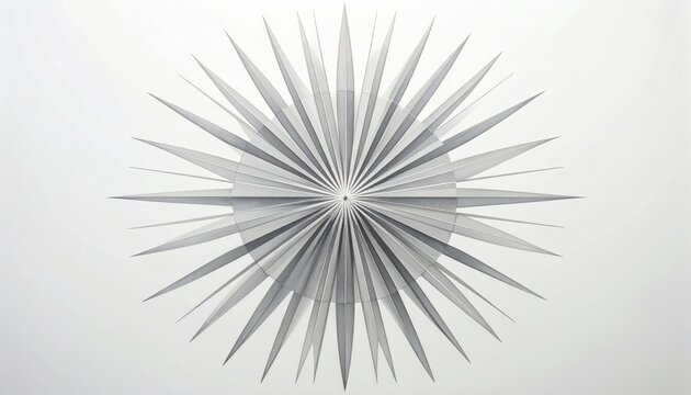 Abstract starburst pattern with radiating lines against a white background