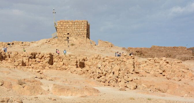Masada is an ancient fortification in the Southern Israel situated on top of an isolated rock plateau, akin to a mesa. It is located on the eastern edge of the Judaean Desert