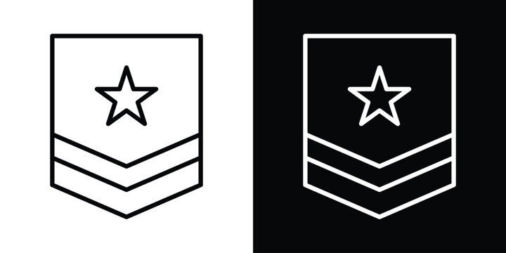 Military rank badge icon