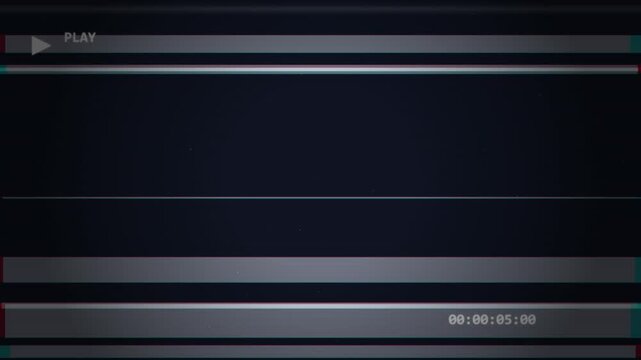 Old damaged VCR Vintage play screen overlay with timecode and noise
