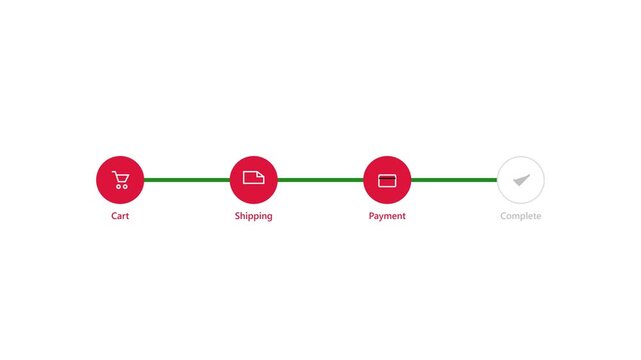 Minimalist step-by-step process diagram with numbered circles and arrows.