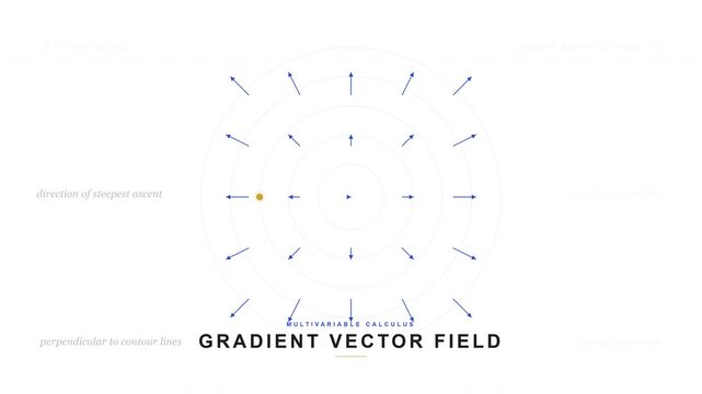Gradient Vector Field Multivariable Calculus Physics Animation Seamless Loop
