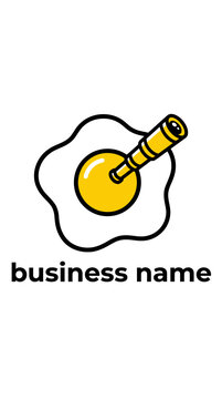 Fried egg and spatula logo for restaurant branding