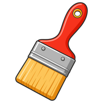 Paint brush for coating surfaces in renovation and decorating projects