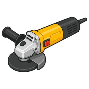 Angle grinder power tool for cutting grinding and fabrication projects