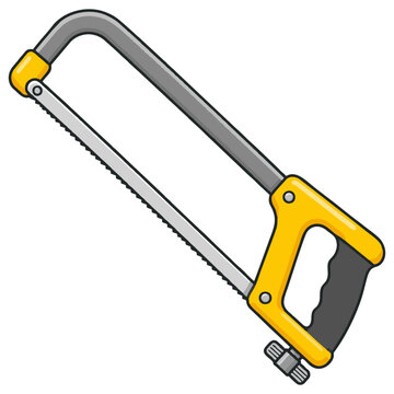 Compact hacksaw for cutting metal and plastic in workshop projects