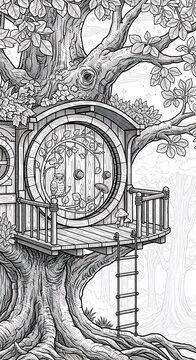 Whispers of Emerald Boughs: A Woodland Dwelling's Secret Heart