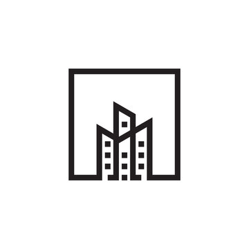 letter MA monogram emblem building real estate