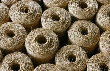 Obraz premium Sisal Twine Spools Background