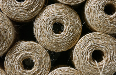 Obraz premium Sisal Twine Spools Background