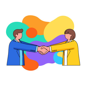 Business Partnership Handshake - Agreement and Collaboration Concept