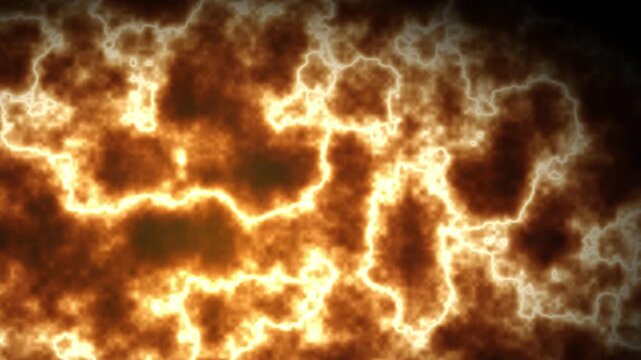 Magma Chamber Subterranean Earth Core Molten Lava Background Loop 4K, Volcanic Geothermal Heat Energy Fiery Molten Rock Motion Graphic