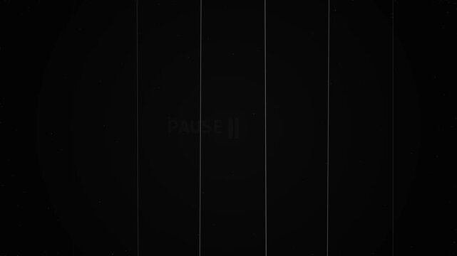Pausing VHS Retro pause screen with tracking lines and static