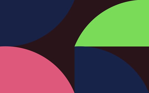 Abstract geometric pattern with colorful circles and dark shapes for modern graphic background