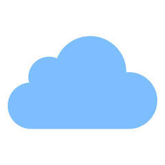 Fototapeta premium Remote Work Flat Vector Icon Depicting Cloud Technology