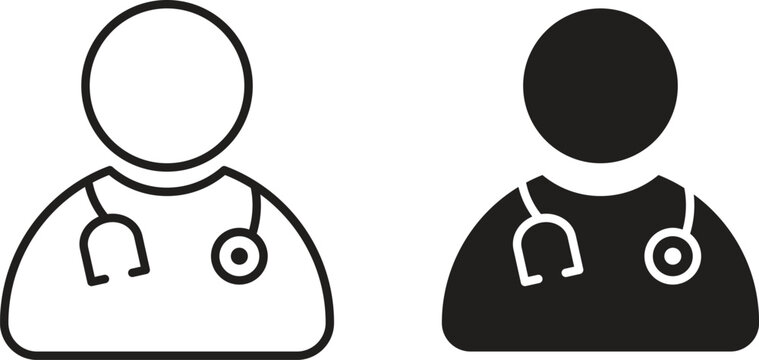 Doctor icon line artwork pack
