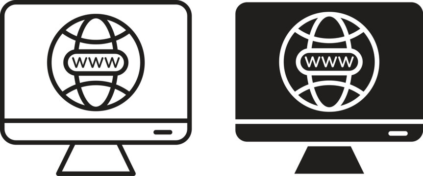 Domain icon line artwork pack