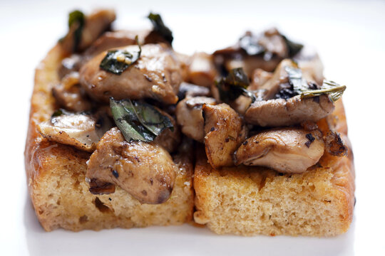 italian mushroom focaccia sandwich