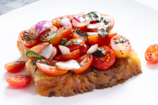 italian cherry tomato focaccia sandwich