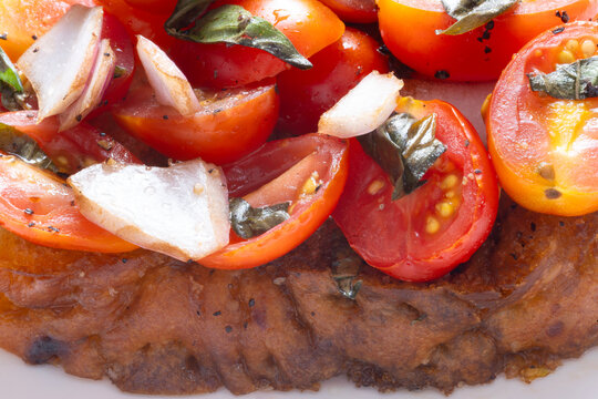 italian cherry tomato focaccia sandwich