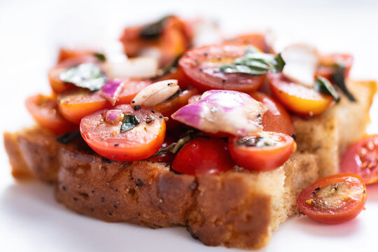italian cherry tomato focaccia sandwich
