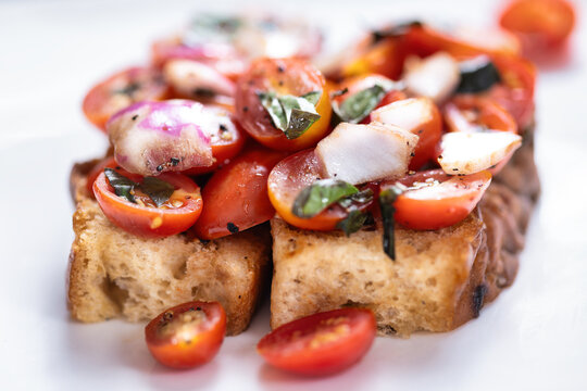 italian cherry tomato focaccia sandwich