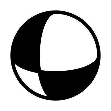 Solid Design Solid Vector Icon of a Sphere