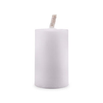 White Wax Candle on Transparent Background png