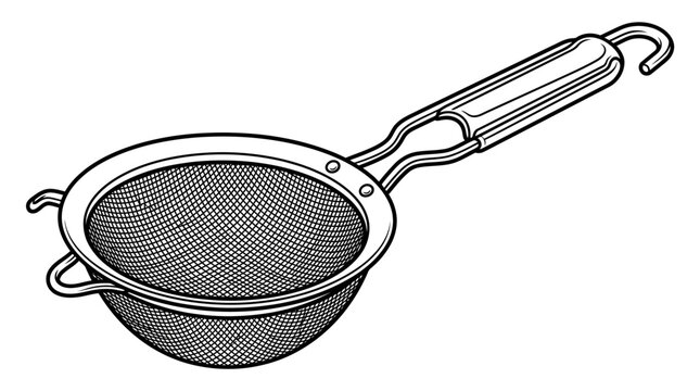 Kitchen sieve tool for straining and sieving food preparation