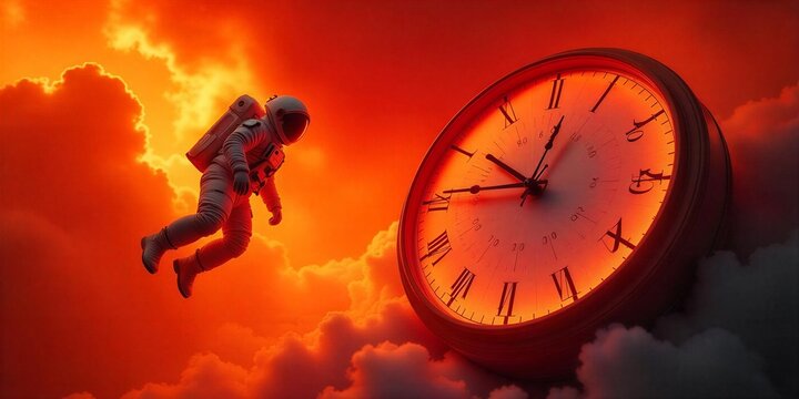 Astronaute - Temps - &eacute;volution -science