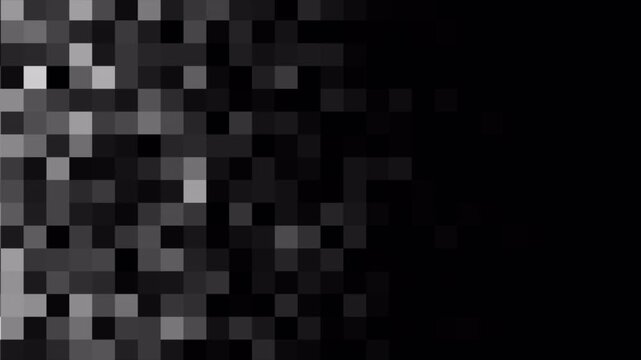 Pixel Dissolve Transition, Digital Pixel Wipe, Mosaic Reveal Effect, Alpha Channel Transparent Background