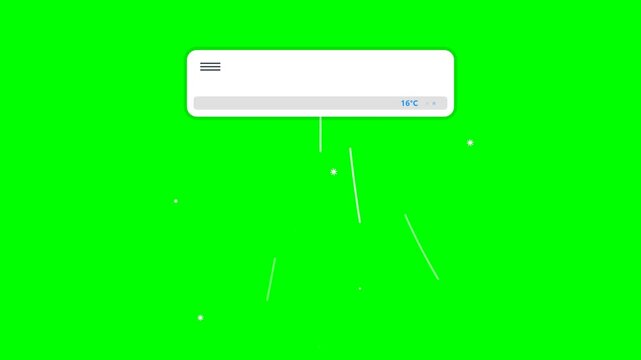Air Conditioner animated Air Conditioner ac green screen emits cool cool air 4k looping animation