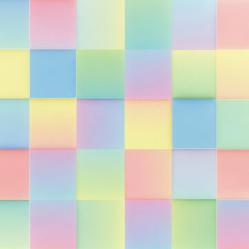 Colorful abstract gradient squares pattern on a seamless background