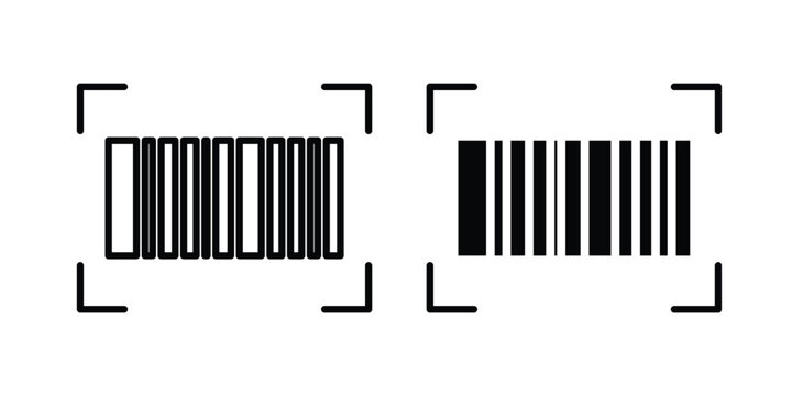 Barcode read icon simple designs collection
