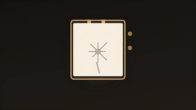 Conceptual design sketch on a drawing board with abstract geometric lines and stars placeholder graphic Minimalist creative planning background loop