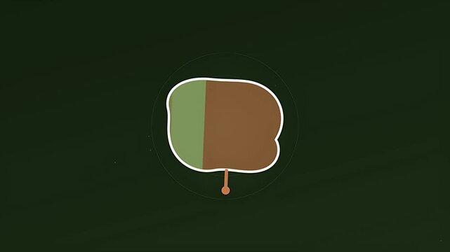 Empty speech bubble graphic overlay placeholder for conversation dialogue message box design simple communication concept looping animation on solid background