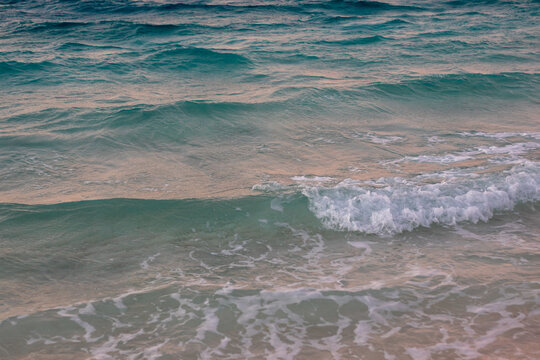 Ocean Waves Breaking on Shore