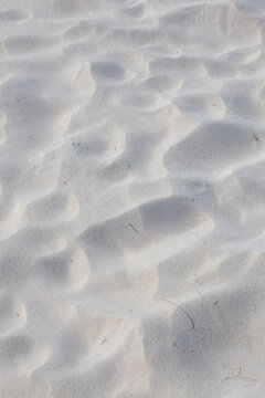 Close-up of Rippled White Sand Dunes