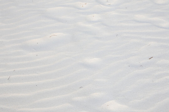 Close-Up of Rippled White Sand Dunes